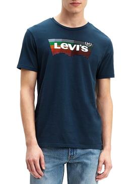 T-Shirt Levis Graphic Azul Multi Homem