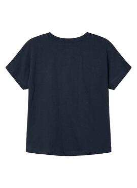 T-Shirt Name It Tixy Azul Marinho para Menina