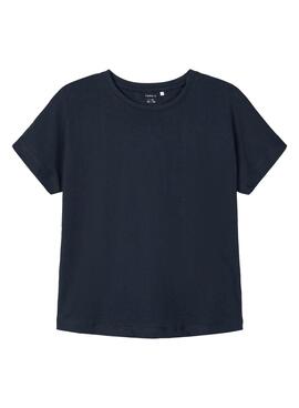 T-Shirt Name It Tixy Azul Marinho para Menina