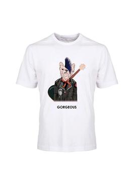 T-Shirt lindo homem RockDog branco