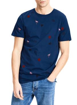 T- Shirt Jack and Jones Jorconvo Azul Marinho