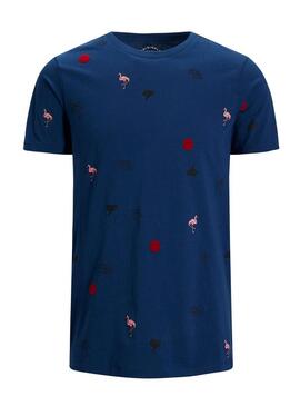 T- Shirt Jack and Jones Jorconvo Azul Marinho