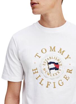 T-Shirt Tommy Hilfiger Icon Coin Branco Homem