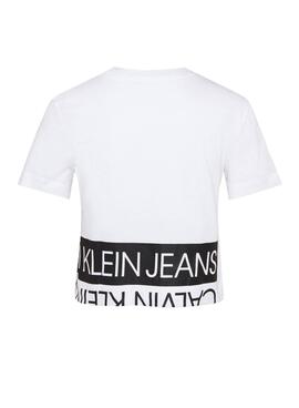 T-Shirt Calvin Klein Mirrored Branco para Mulher