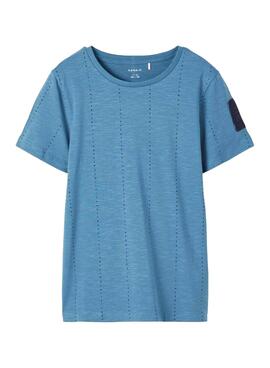 T-Shirt Name It Theodor Azul para Menino