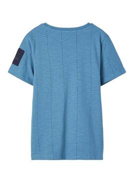 T-Shirt Name It Theodor Azul para Menino