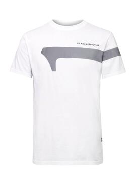T-Shirt G-Star Reflective Graphic Branco Homem