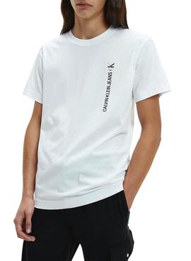 T-Shirt Calvin Klein Vertical Branco para Homem