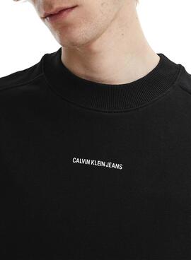 Sweat Calvin Klein Crew Neck Preto para Homem