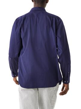 Camisa Lacoste Premium Azul Marinho para Homem