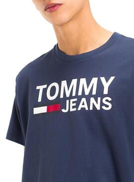 T-Shirt Tommy Jeans Logo Azul