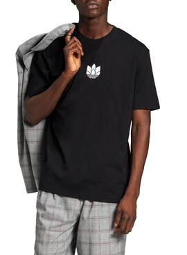 T-Shirt Adidas 3D Trefoil Preto para Homem