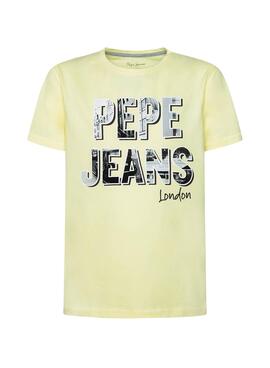 T-Shirt Pepe Jeans Cayden Amarelo para Menino