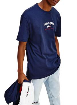 T-Shirt Tommy Jeans Timeless Azul Marinho para Homem