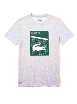 T-Shirt Lacoste Graphic 3D Cinza para Homem