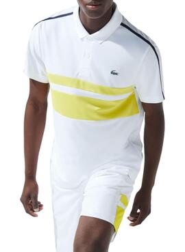 Polo Lacoste Sport Tennis Pique Branco para Homem