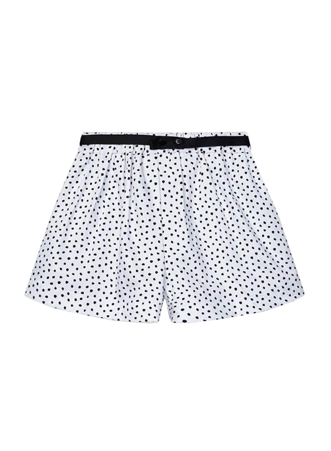 Short Mayoral Topos Branco Preto para Menina