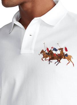 Polo Polo Ralph Lauren Cavalo Triplo Branco