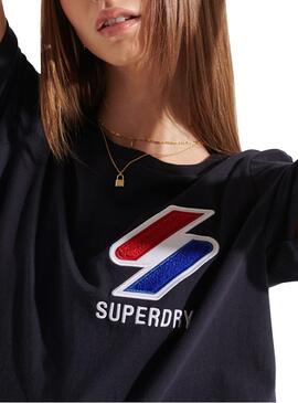 T-Shirt Superdry Sportstyle Preto para Mulher