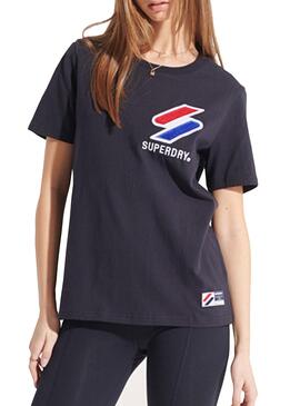 T-Shirt Superdry Sportstyle Preto para Mulher