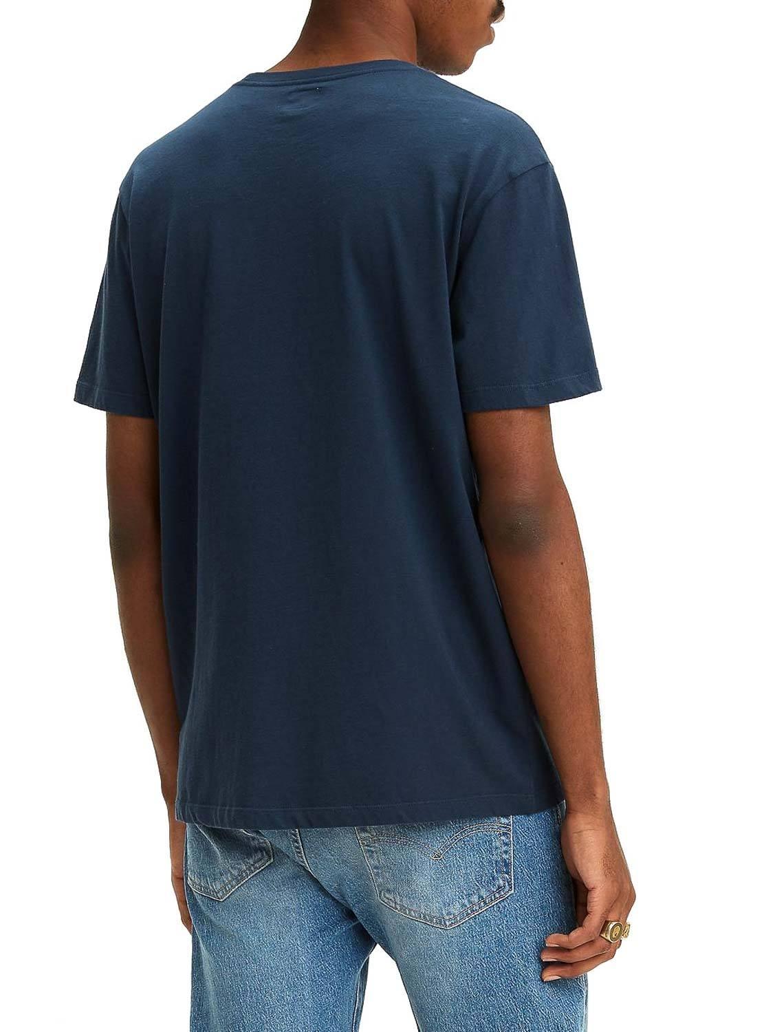 T-Shirt Levis Basica Azul Marinho para Homem