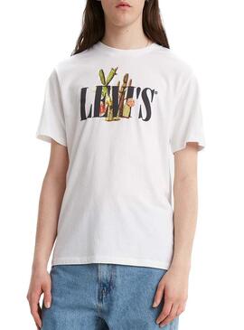 T-Shirt Levis 90S Serif Cactus Branco Homem