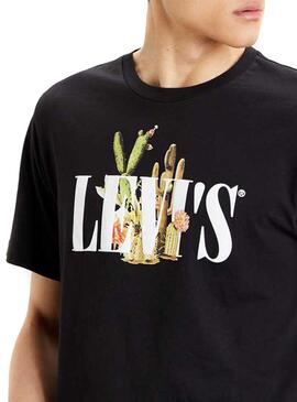 T-Shirt Levis 90S Serif Cactus Preto Homem