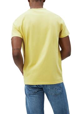 T-Shirt Pepe Jeans Salomon Amarelo para Homem