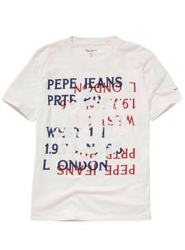 T-Shirt Pepe Jeans Harold Branco para Homem