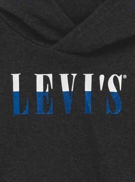 Sweat Levis 90S Serif Logo Preto para Menino