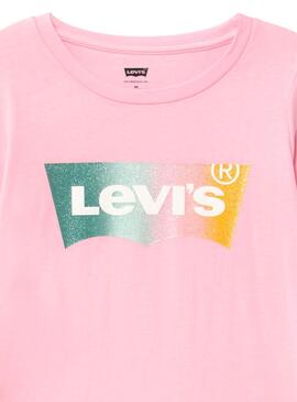 T-Shirt Levis Shadow Rosa para Menina