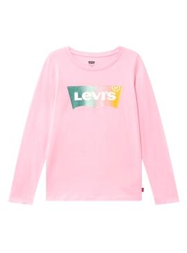 T-Shirt Levis Shadow Rosa para Menina