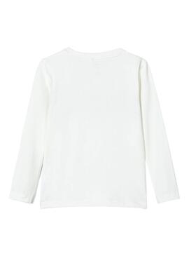 T-Shirt Name It Dotti Branco para Menina