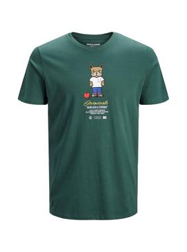 T-Shirt Jack & Jones Dog Verde para Homem
