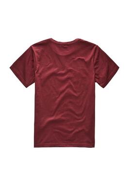 T-Shirt G Star Raw Logo Bordeaux para Menino