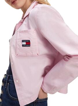 Camisa Tommy Jeans Technic Rosa para Mulher