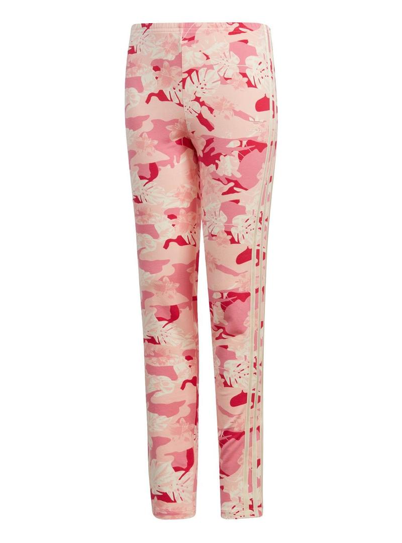 Leggings Adidas Flores Rosa para Menina