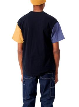 T-Shirt Carhartt Tricolor Azul Azul Marinho para Homem