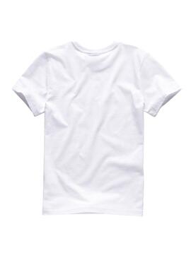 T-Shirt G-Star Patch Branco para Menino