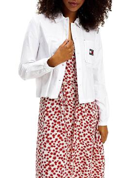 Camisa Tommy Jeans Technic Branco para Mulher