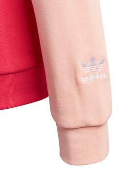 Sweat Adidas Grande Trevo Rosa para Menina