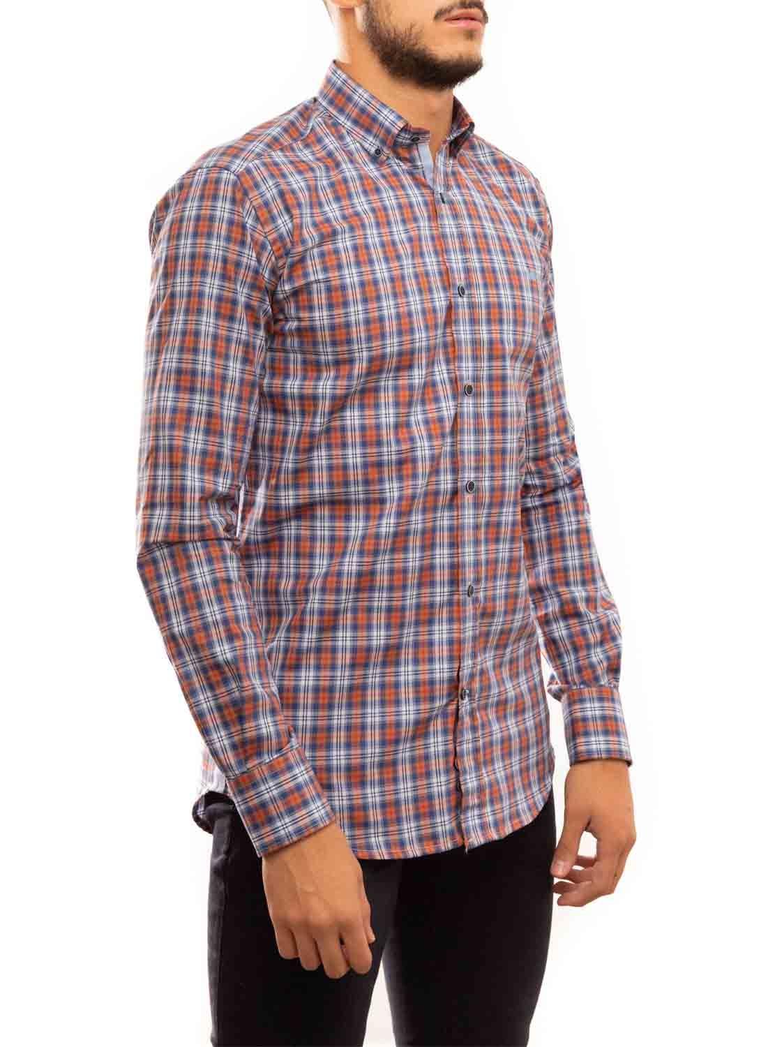 Camisa Klout Frames Orange e Azul para Homem