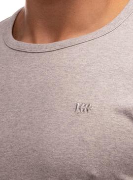 T-Shirt Klout Organic Premium Cinza para Homem