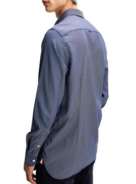 Camisa Tommy Hilfiger Stretch Azul Marinho para Homem