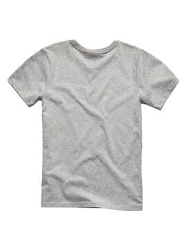 T-Shirt Logotipo G-Star Cinza para Menino