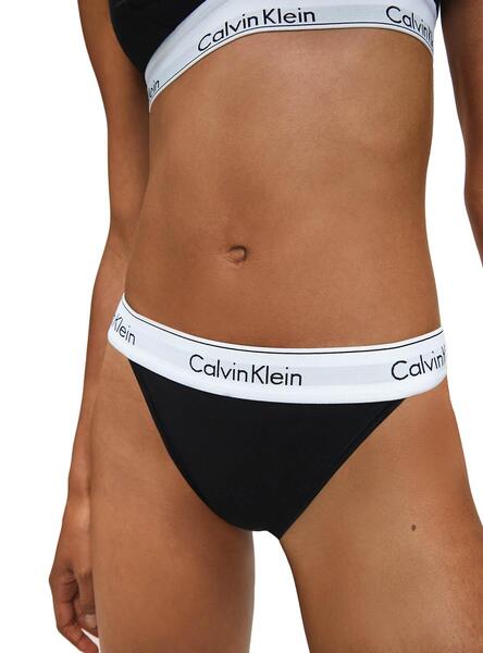 Calcinha Calvin Klein Underwear Tanga Icon Preta - Compre Agora