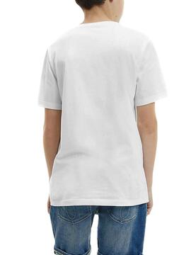 T-Shirt Calvin Klein Chest Monogram Branco Menino