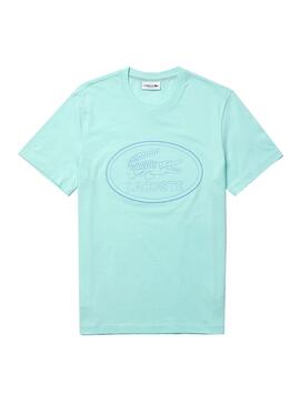 T-Shirt Lacoste Logo Embroidery Azul para Homem