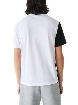 T-Shirt Lacoste Color Block Branco para Homem