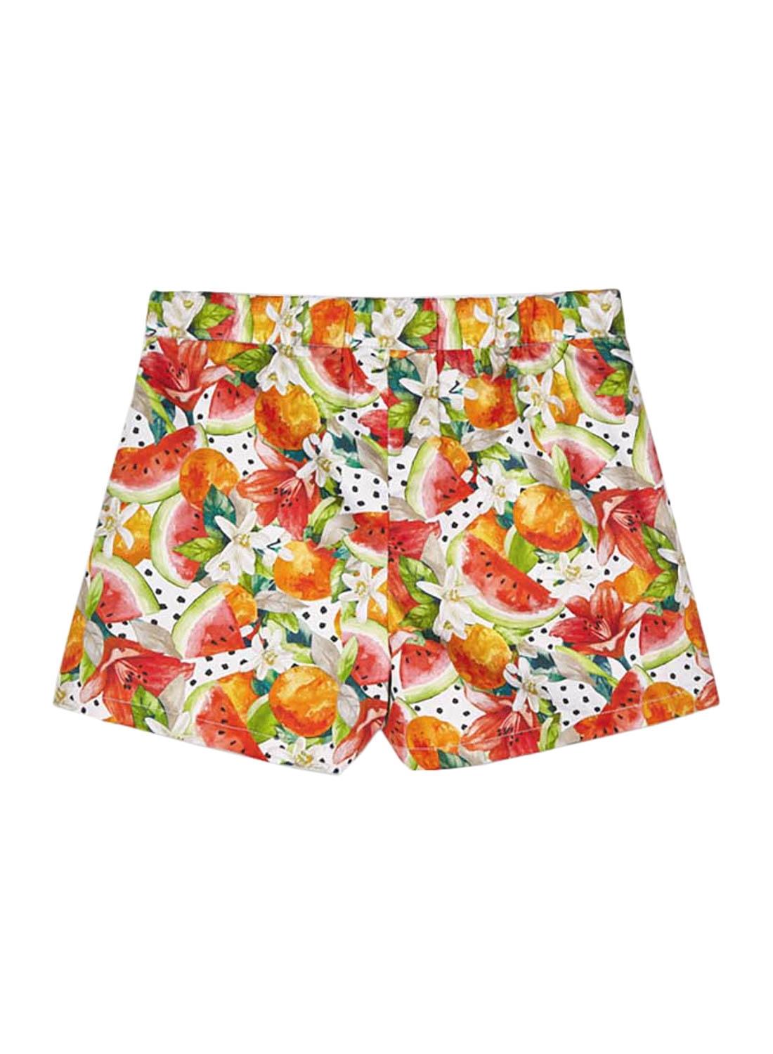 Short Mayoral Persimon Print Orange Menina